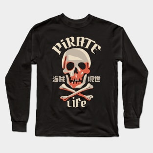 Vintage Skull Pirate Life Long Sleeve T-Shirt